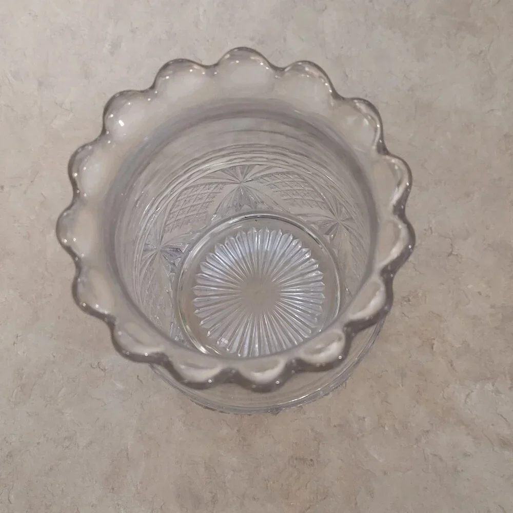 Vintage Celery Vase Brilliant Greensburg Diamond Band Dots EAPG 1888 - Picture 4 of 4